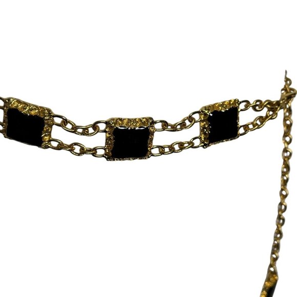Vintage 80's gold chain belt - Picture 2 of 10